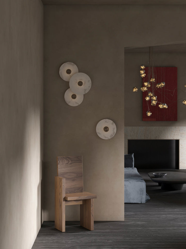 Moderne runde Wandleuchte
