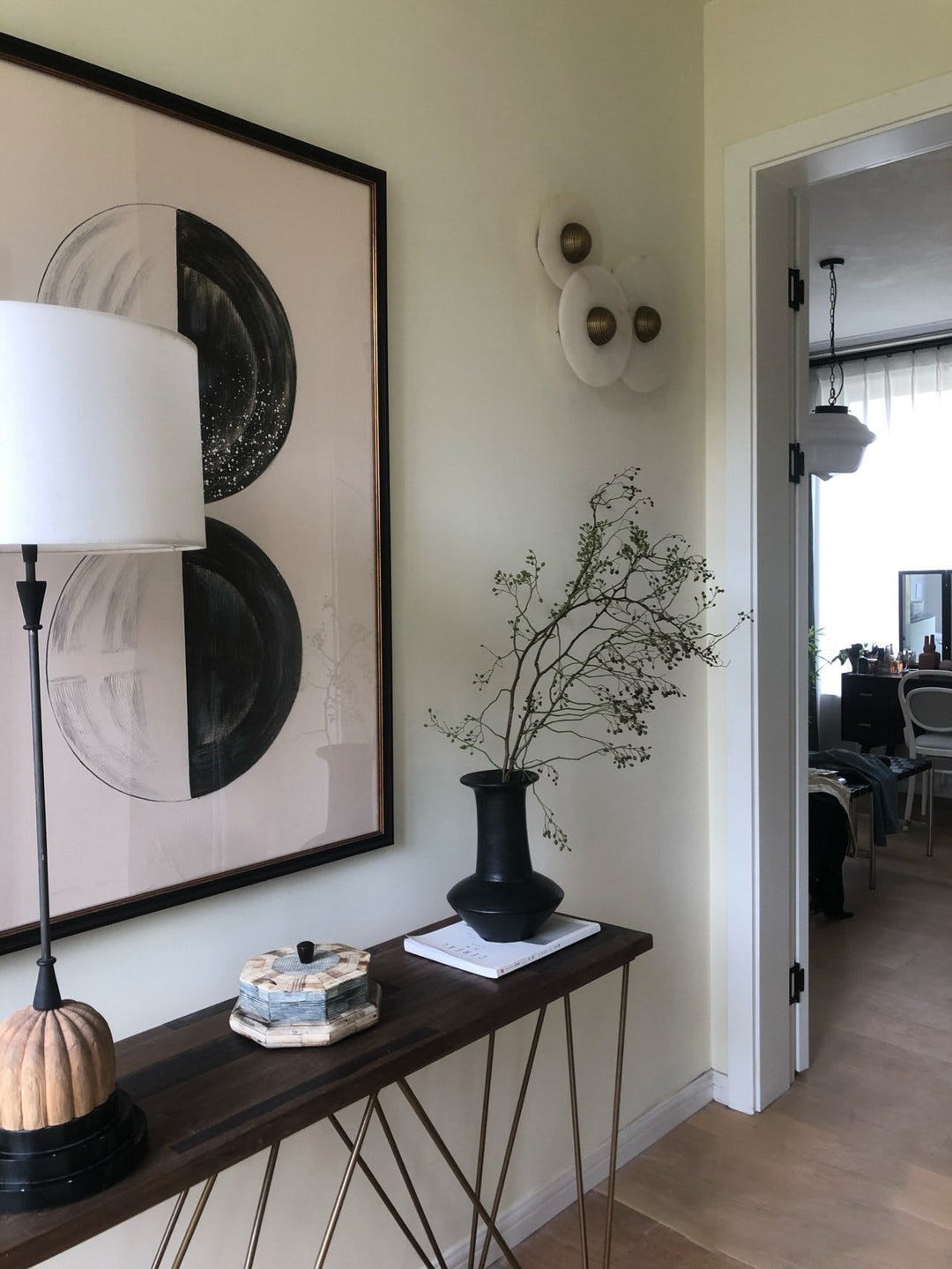 Moderne runde Wandleuchte