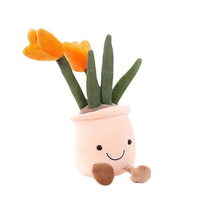 BloomBuddy | Kuschelige Blumenfigur – Fröhlich & Dekorativ