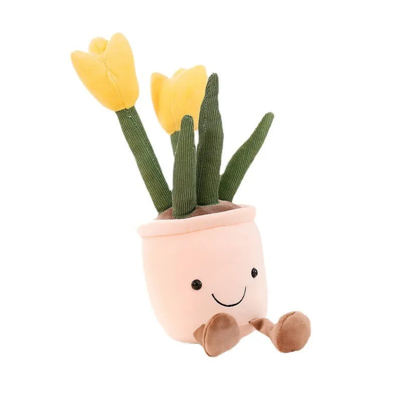 BloomBuddy | Kuschelige Blumenfigur – Fröhlich & Dekorativ