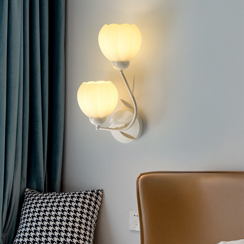 Wandlampe – Elegantes Eisen & Glas – Für Schlafzimmer und Wohnzimmer, LED geeignet