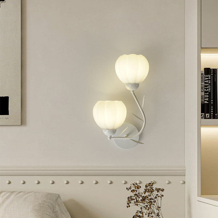 Wandlampe – Elegantes Eisen & Glas – Für Schlafzimmer und Wohnzimmer, LED geeignet