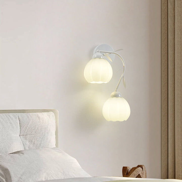 Wandlampe – Elegantes Eisen & Glas – Für Schlafzimmer und Wohnzimmer, LED geeignet