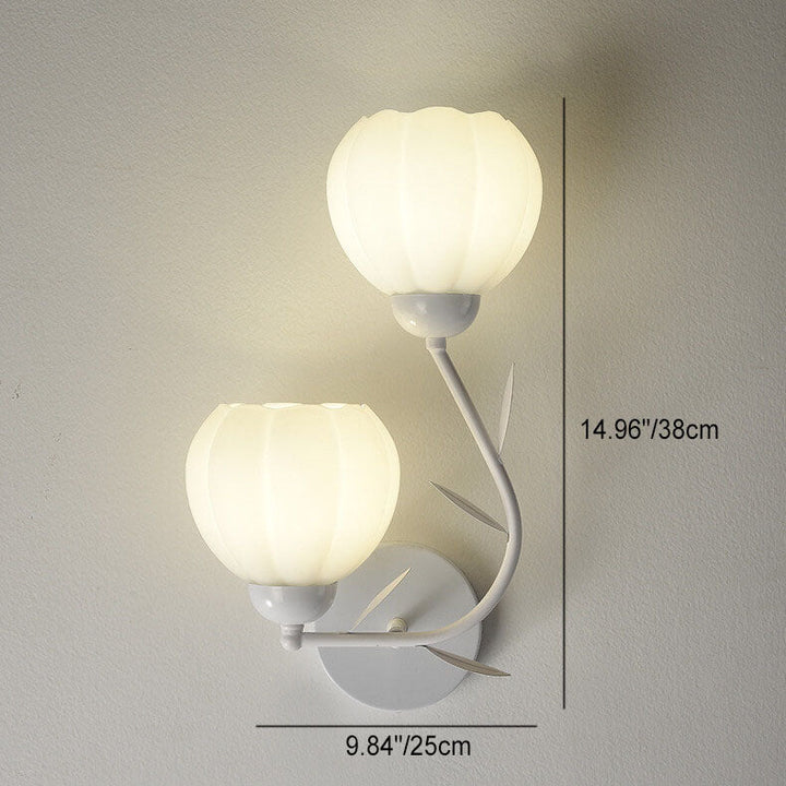 Wandlampe – Elegantes Eisen & Glas – Für Schlafzimmer und Wohnzimmer, LED geeignet