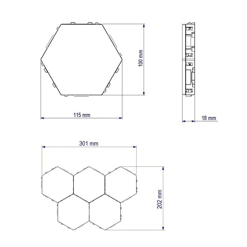 Wandleuchte – Modulares LED-Design mit Berührungssensor – Flexibel für Innenräume 4
