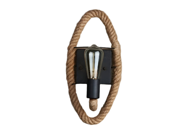 Wandleuchte – Rustikales Design mit Seilakzenten – Ideal für Wohnzimmer und Flure 3