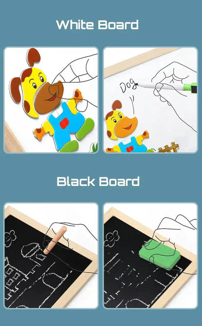 DrawBuddy – 2in1 Magnetische Zeichen- & Lerntafel für Kinder