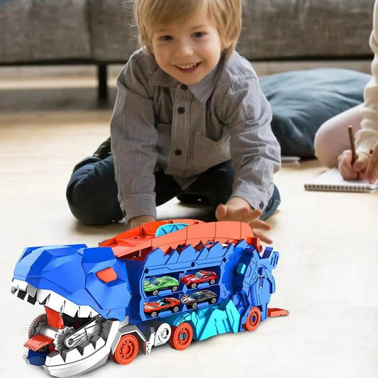 DinoCrusher – Transformer Spieltruck für Kinder – Leuchtend & Actiongeladen
