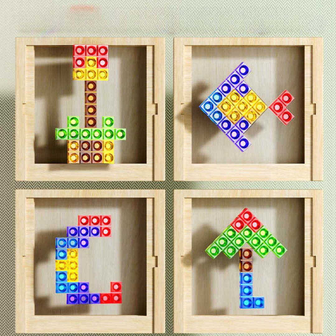 ShapeNest – Holzpuzzle Spiel für Kinder & Erwachsene – Denkspaß & Geschick