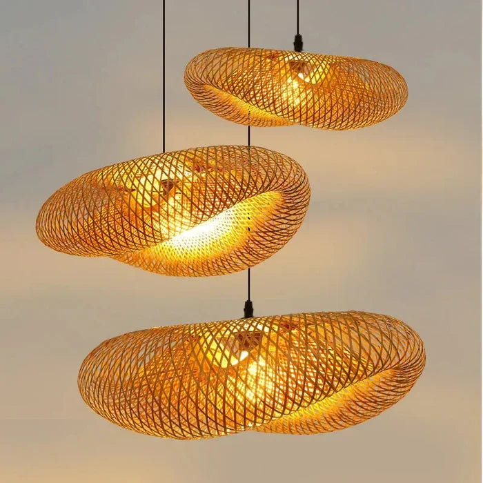 Hängelampe Bambus | Handgefertigtes Boho-Design für warme Wohnatmosphäre