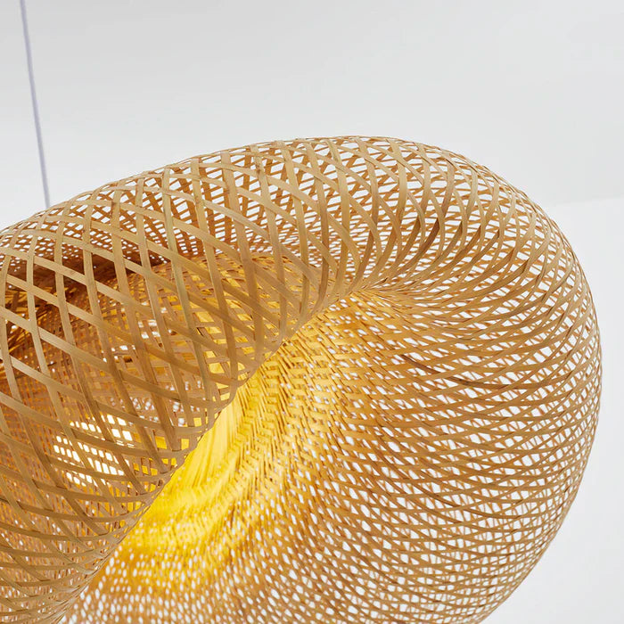 Hängelampe Bambus | Handgefertigtes Boho-Design für warme Wohnatmosphäre