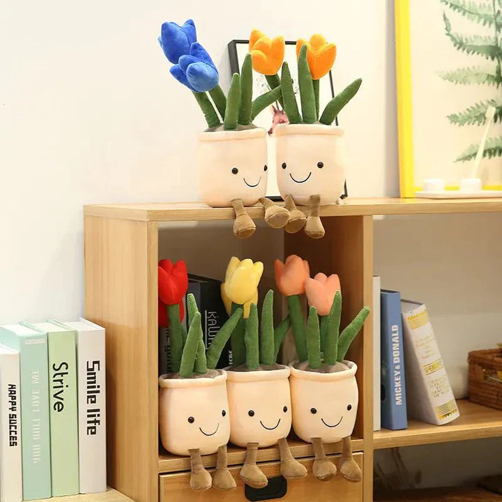 BloomBuddy | Kuschelige Blumenfigur – Fröhlich & Dekorativ