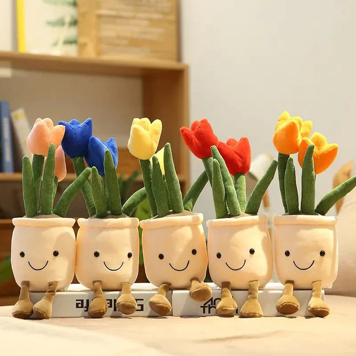BloomBuddy | Kuschelige Blumenfigur – Fröhlich & Dekorativ